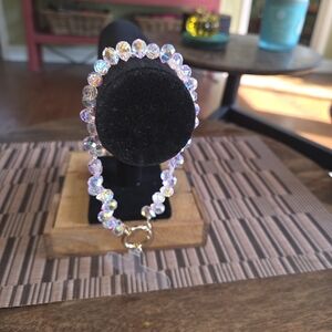 Elegant Crystal Beaded Phone Wristlet